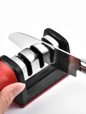 Afilador De Cuchillos Tijera Acero Mango
